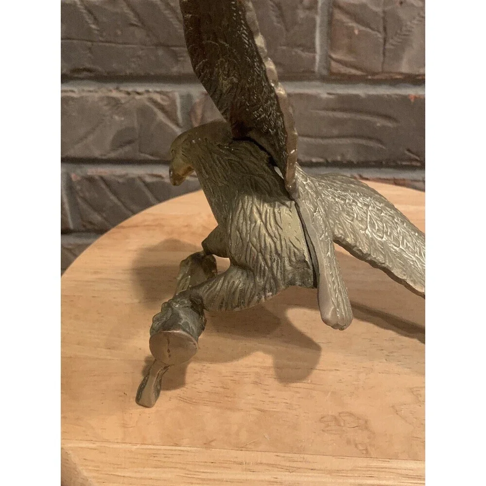 Vintage Brass Eagle On A Branch 10.5”x7”x7”